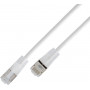 Wirewin SLIM Cat6a U/UTP lengvas komutacinis kabelis, 10 gigabitų, 7,5 m, permatomos jungtys (SLIM-L-UU-K6A-TL 7.5 WT)