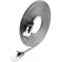 Wirewin SLIM Cat6a 10 Gigabit U/FTP lengvasis komutacinis kabelis, apvalus, Ø 3,8 mm, 0,15 m, juodas