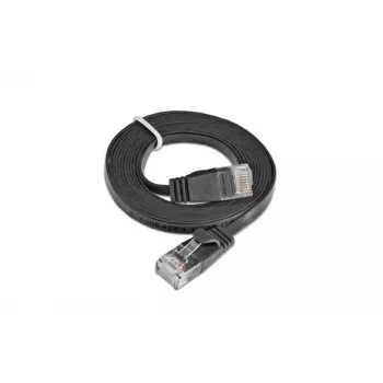 Wirewin Slim Cat6 U/UTP komutacinis kabelis RJ45, 0,1 m, juodas