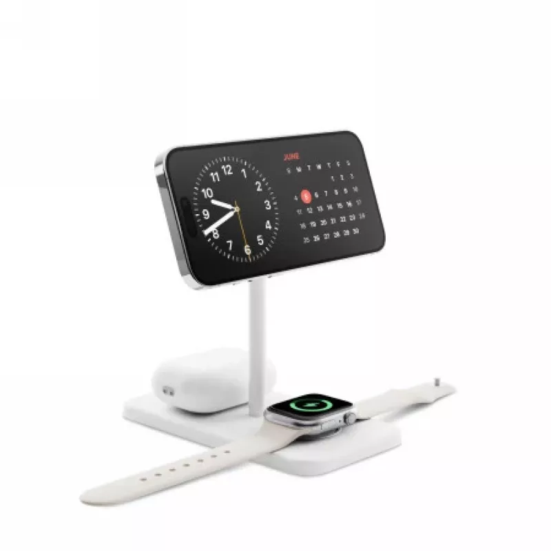 Twelve South HiRise 3 Deluxe 3-in-1 belaidis įkroviklis, 15 W, baltas
