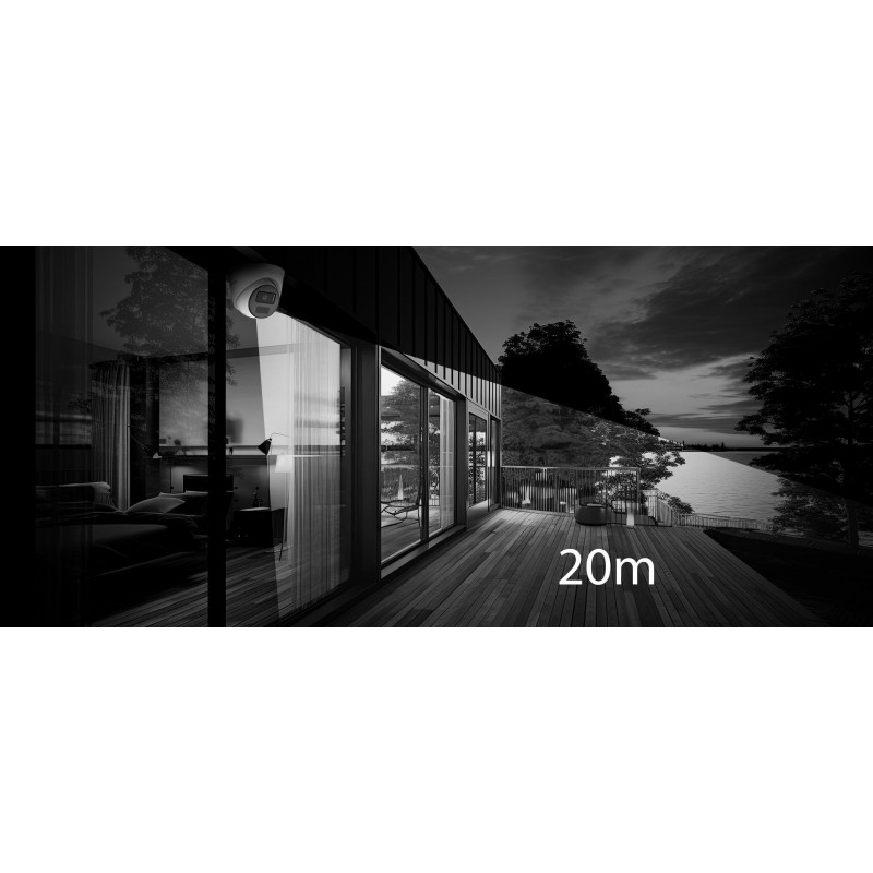 Apsaugos IP kamera Hilook IPC-T241H-C kupolinė 4MP 2.8mm IR20m