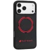 Audi RSQ Carbon Fiber Sport Red Circle MagSafe dėklas iPhone 18 Pro Max / 17 Pro Max, juodas