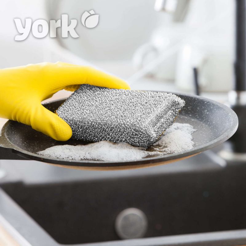 YORK kempinė Teflon paviršiams metaliniame korpuse 12,5x8x2,7cm