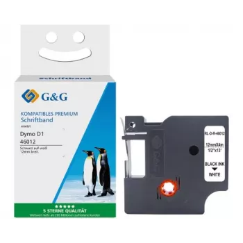 G&G Ninestar Silk etikečių juosta, suderinama su Dymo D1 / 46012