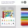 Mideer Silky Crayons minkštų, nuplaunamų kreidelių papildymai, 12 vnt.