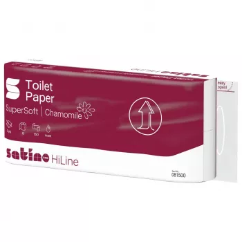 Satino HiLine SuperSoft Chamomile 3 sluoksnių tualetinis popierius, 8 ritinėliai