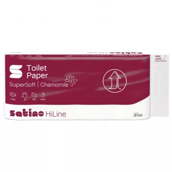Satino HiLine SuperSoft Chamomile 3 sluoksnių tualetinis popierius, 8 ritinėliai