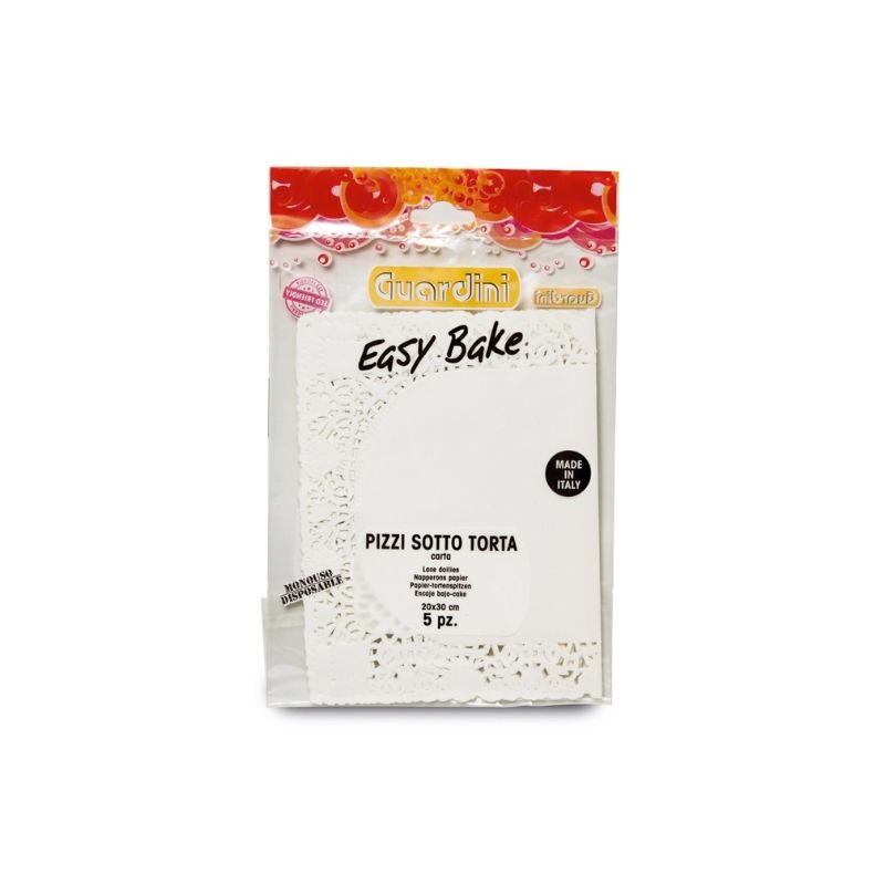 Guardini Easy Bake dekoratyvinės popierinės servetėlės tortams 20 x 30 cm, 5 vnt.