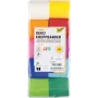 folia kreppopieriaus dekoratyvinės juostelės, spalvos įvairios, 32.0 gsm, 10 ritinėlių