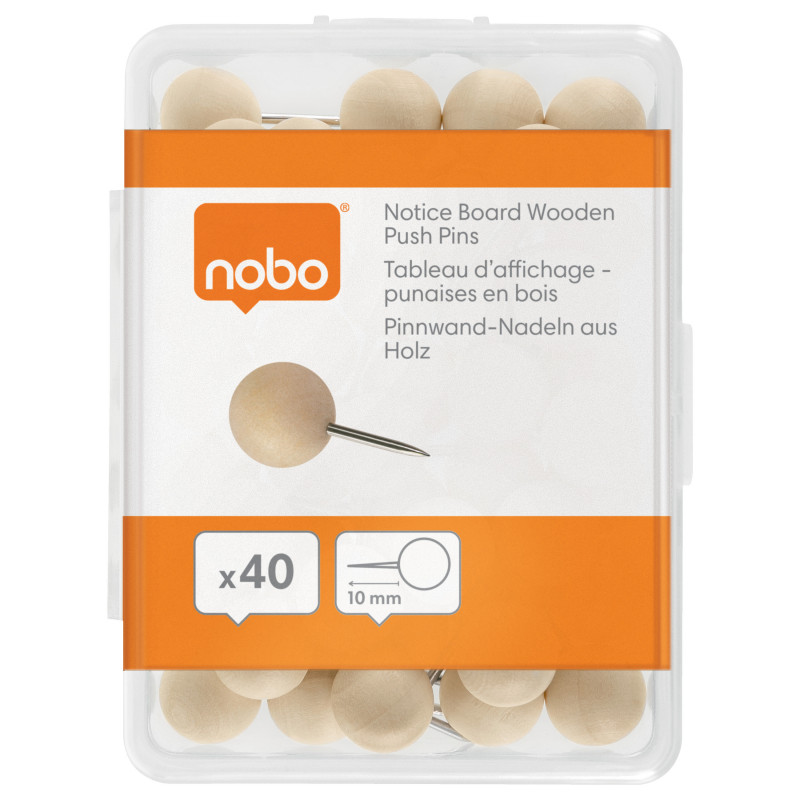 nobo smeigtukai, rudi, 40 vnt.