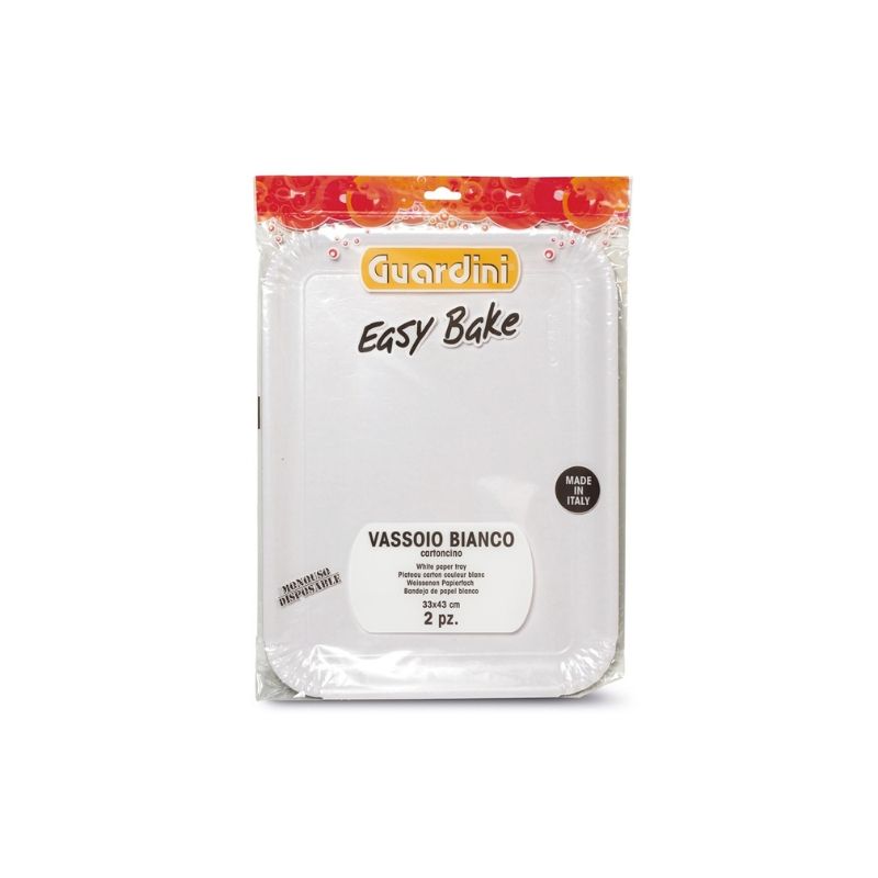 Guardini Easy Bake balti popieriniai padėklai, 2 vnt., 28 x 42 cm