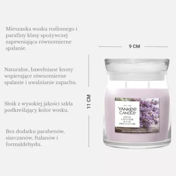 Yankee Candle Dried Lavender & Oak žvakė, vidutinė