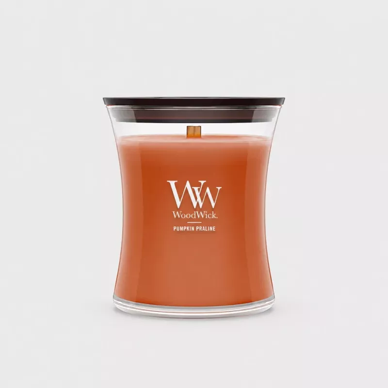 WoodWick Pumpkin Praline žvakė, vidutinė