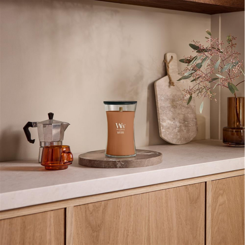 WoodWick Radiant Amber žvakė, vidutinė