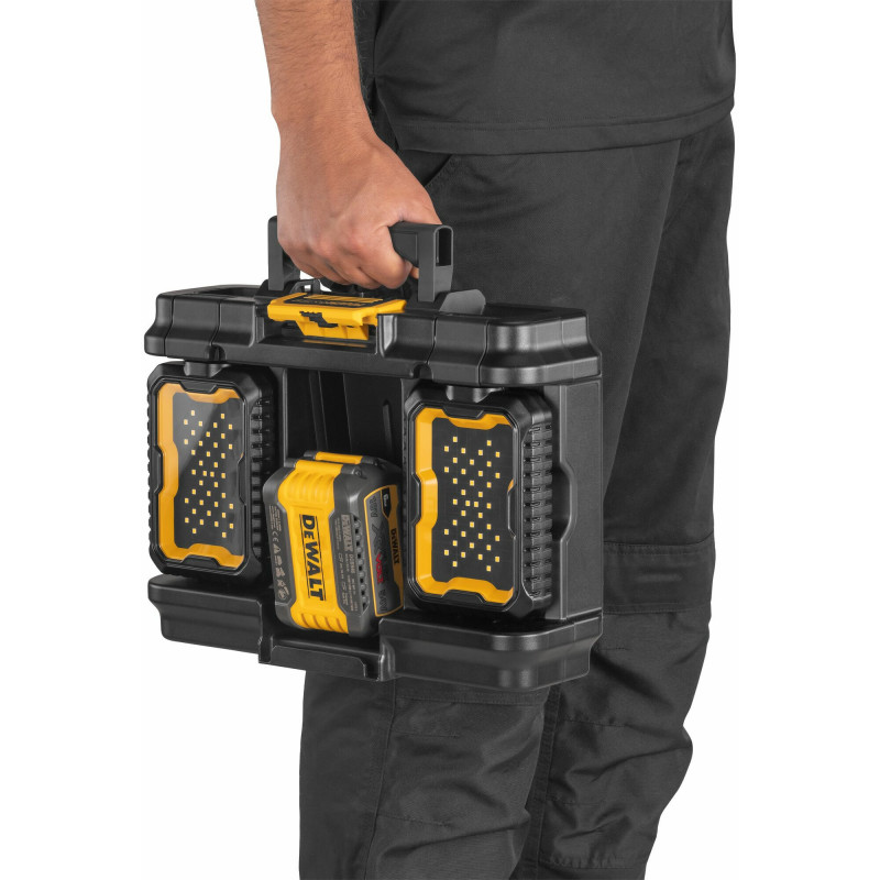 DeWALT DWST08061-1 ToughSystem 2.0 įrankių dėžė su apšvietimu, 14 L, juoda/geltona