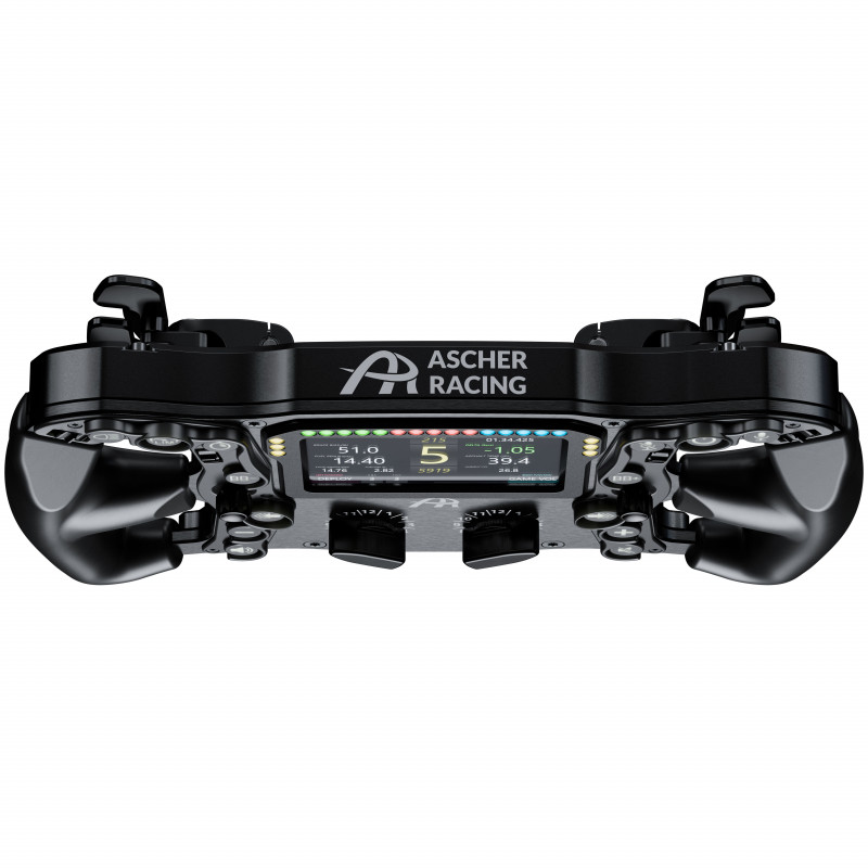Ascher Racing Ultimate Black Edition lenktynių simuliatoriaus vairas