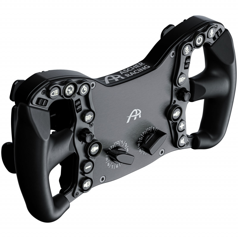 Ascher Racing Pro-USB Black Edition lenktynių simuliatoriaus vairas