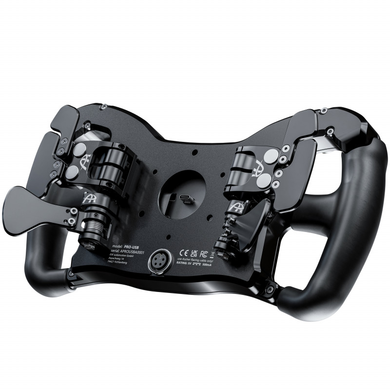 Ascher Racing Pro-USB Black Edition lenktynių simuliatoriaus vairas
