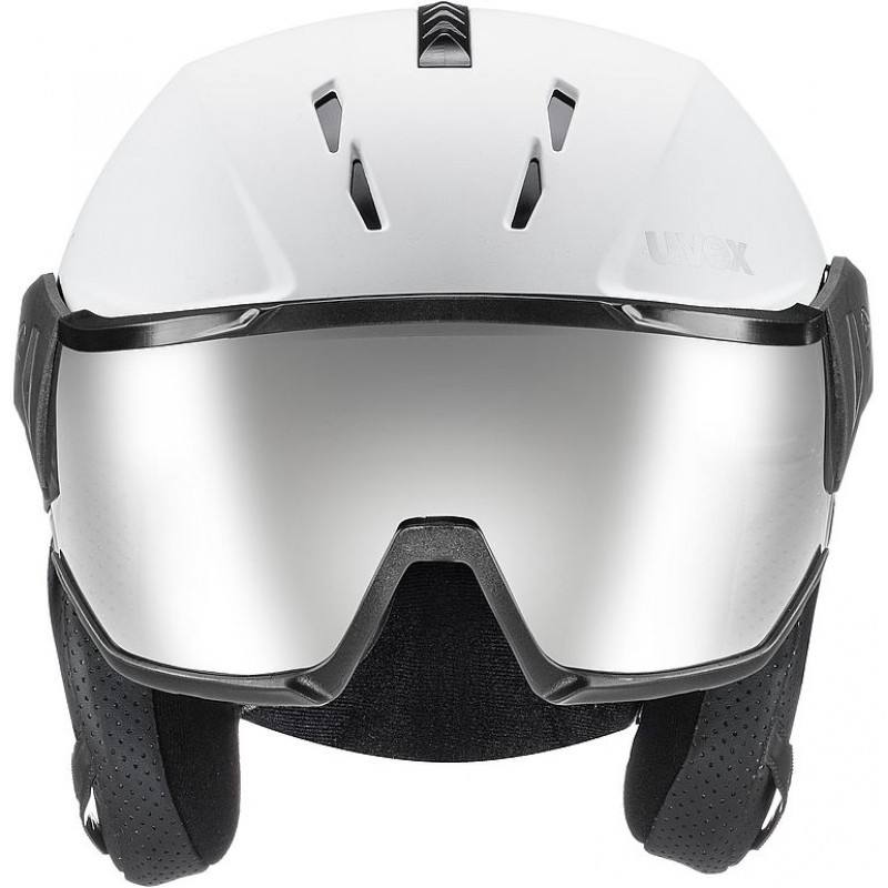 UVEX Instinct Visor slidinėjimo šalmas, juodas/baltas, 56-58 cm (56/6/260/50)