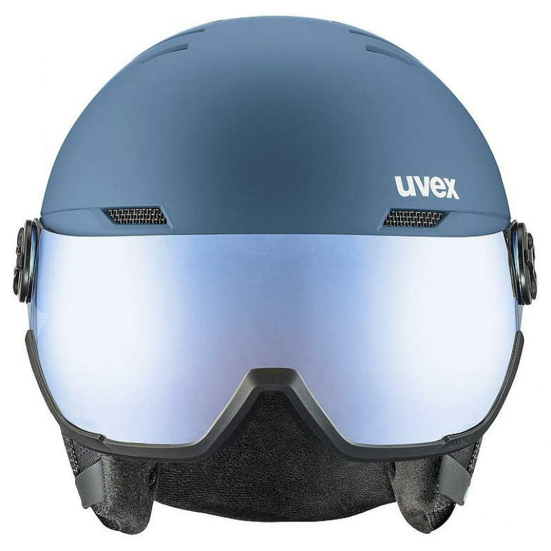 UVEX Wanted Visor slidinėjimo šalmas, akmens spalvos/mėlynas, 58-61