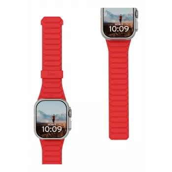 Urban Armor Gear UAG Pathfinder – silikoninė dvipusė magnetinė apyrankė Apple Watch 4–6 serijos ir SE 1–3, 44mm / 7–9 serijos, 45mm / 10–11 serijos, 46mm / Ultra 1–3, 49mm (pelenų/lavos)