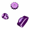 Ascher Racing Knob Kit Pro rankenėlių rinkinys, Champion Purple