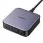 Ugreen 200W GaN įkroviklis, 4x USB-C, 2x USB-A, juodas