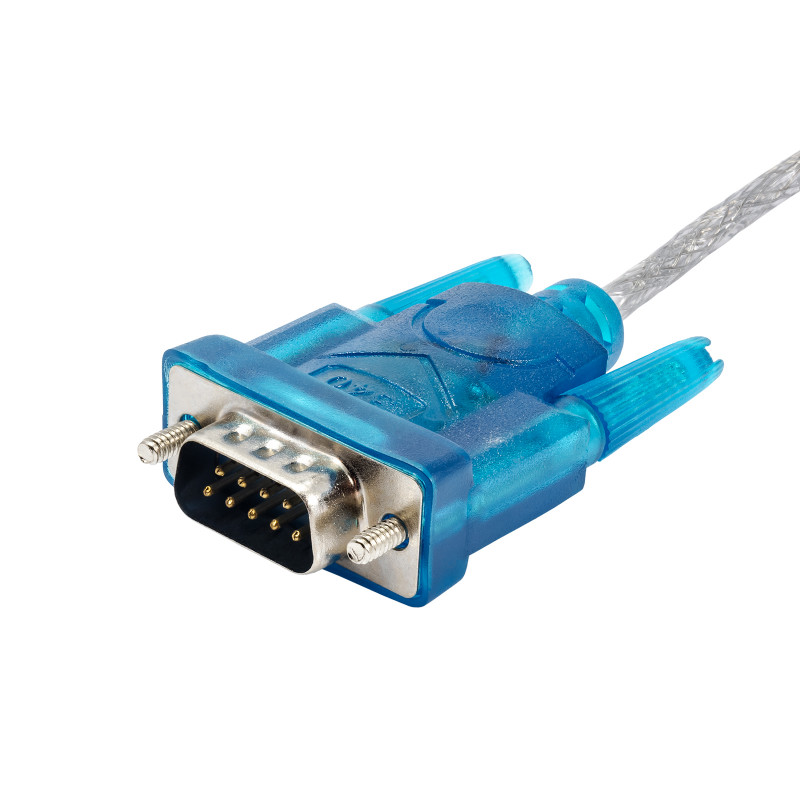 Akyga AK-CO-02 keitiklio kabelis USB-A kištukas – RS-232 DB9 kištukas, 1 m, baltas
