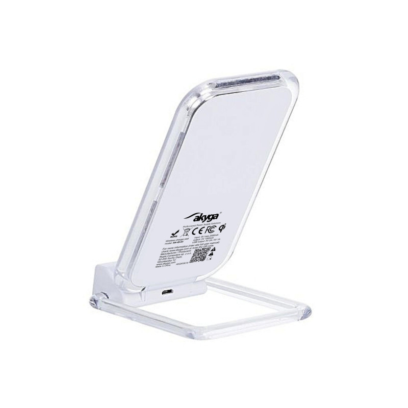 Indukcinis įkroviklis QI Akyga AK-QI-03 5V max 1.5A 2 x USB 2.0