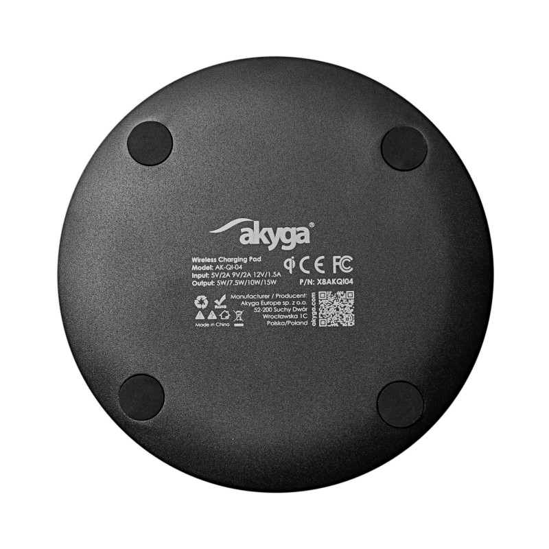 Indukcinis įkroviklis Akyga AK-QI-04 QI 1.2 USB-C 15W