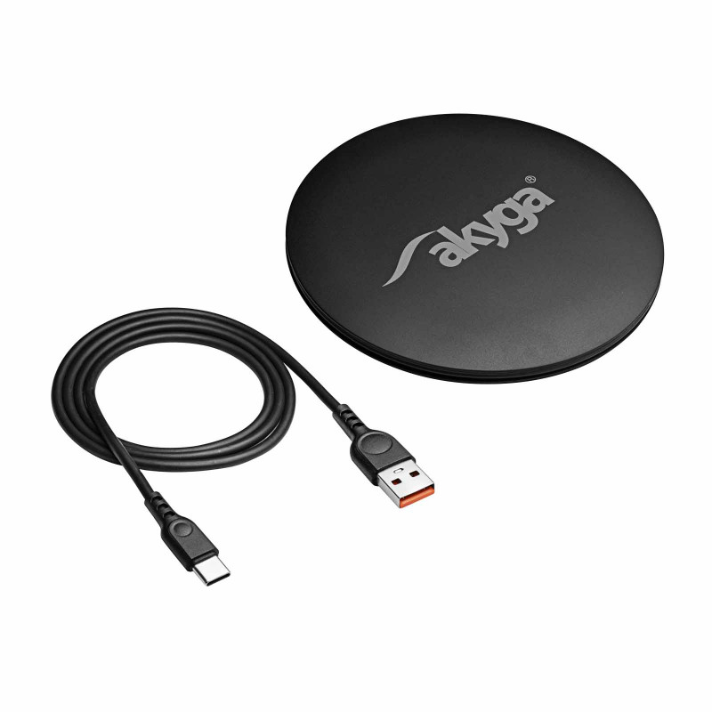 Indukcinis įkroviklis Akyga AK-QI-04 QI 1.2 USB-C 15W
