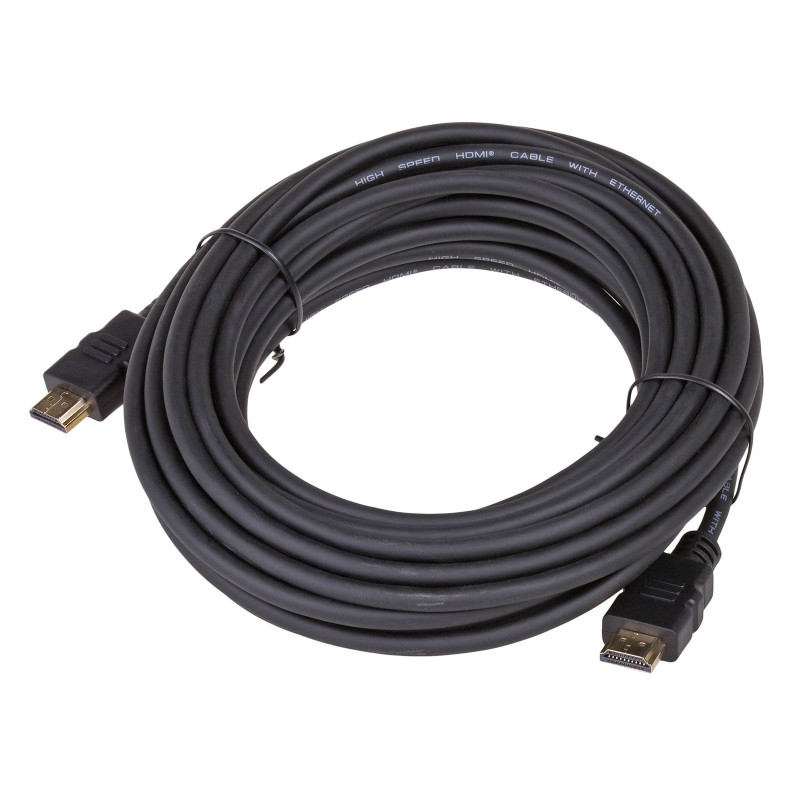 Akyga AK-HD-100A HDMI 1.4 High Speed kabelis su Ethernet, 10 m, juodas