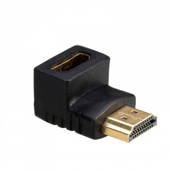Akyga AK-AD-01 HDMI adapteris kištukas – lizdas, 90° kampu į viršų, juodas