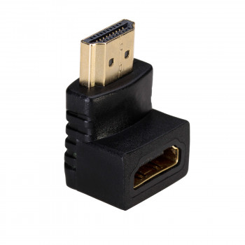 Akyga AK-AD-01 HDMI adapteris kištukas – lizdas, 90° kampu į viršų, juodas