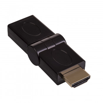Akyga AK-AD-40 HDMI (M) į HDMI (F) 180° pasukamas kampinis adapteris, juodas