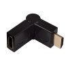 Akyga AK-AD-40 HDMI (M) į HDMI (F) 180° pasukamas kampinis adapteris, juodas