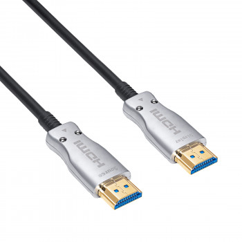 Akyga AK-HD-200L HDMI 2.1 aktyvusis optinis kabelis (AOC), 48 Gbps, 8K@60Hz, 4K@120Hz, 20 m, juodas