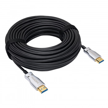 Akyga AK-HD-200L HDMI 2.1 aktyvusis optinis kabelis (AOC), 48 Gbps, 8K@60Hz, 4K@120Hz, 20 m, juodas