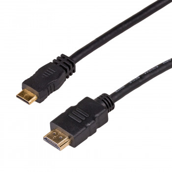 Akyga AK-HD-10M HDMI į Mini HDMI kabelis v1.4, High Speed su Ethernet, 1 m, juodas