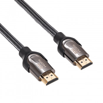 Akyga AK-HD-05S HDMI 2.1 ekranuotas kabelis, 48 Gbps, 8K@60Hz, 4K@120Hz, 0,5 m, juodas