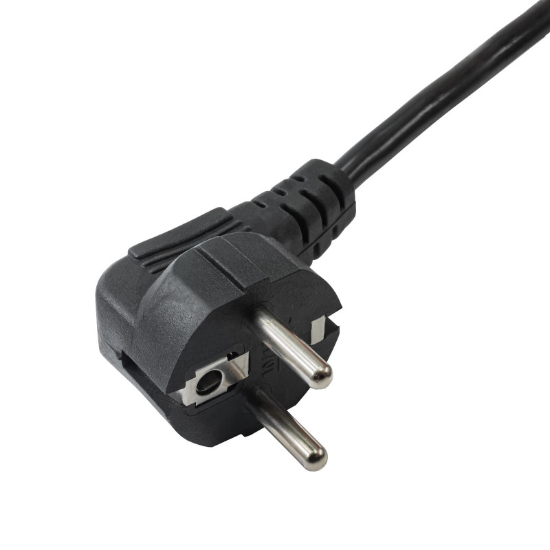 Akyga AK-NB-01A nešiojamojo kompiuterio maitinimo laidas CEE 7/7 į IEC C5 (dobilo tipo), 3x 0,5 mm², 1,5 m, juodas