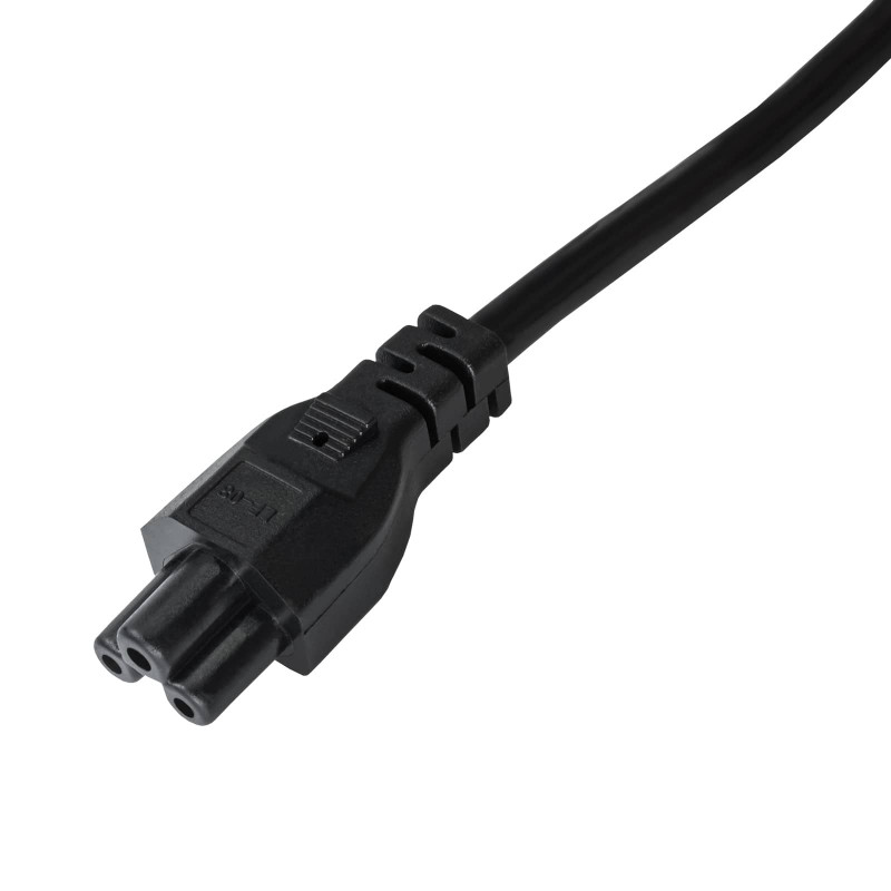 Akyga AK-NB-01A nešiojamojo kompiuterio maitinimo laidas CEE 7/7 į IEC C5 (dobilo tipo), 3x 0,5 mm², 1,5 m, juodas