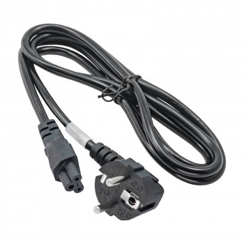 Akyga AK-NB-01C nešiojamojo kompiuterio maitinimo kabelis CEE 7/7 – IEC C5, varis 3x0,75 mm², 1,5 m, juodas