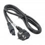 Akyga AK-NB-01C nešiojamojo kompiuterio maitinimo kabelis CEE 7/7 – IEC C5, varis 3x0,75 mm², 1,5 m, juodas