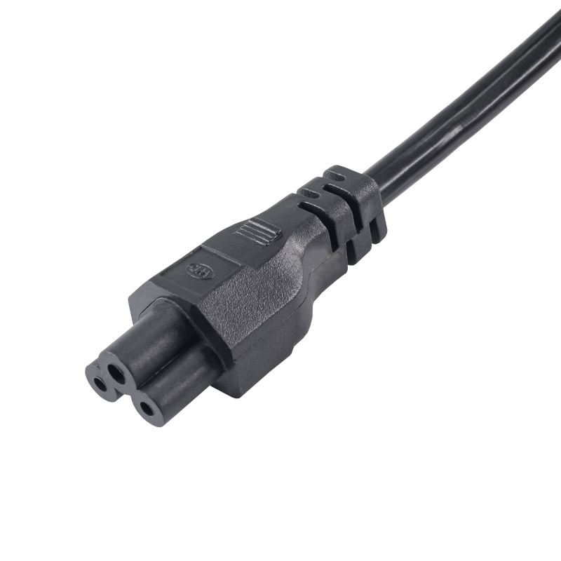 Akyga AK-NB-01C nešiojamojo kompiuterio maitinimo kabelis CEE 7/7 – IEC C5, varis 3x0,75 mm², 1,5 m, juodas