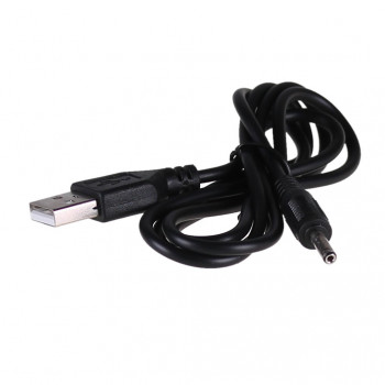 Akyga AK-DC-03 maitinimo kabelis USB-A kištukas – DC 3,5 x 1,35 mm kištukas, 0,8 m, juodas