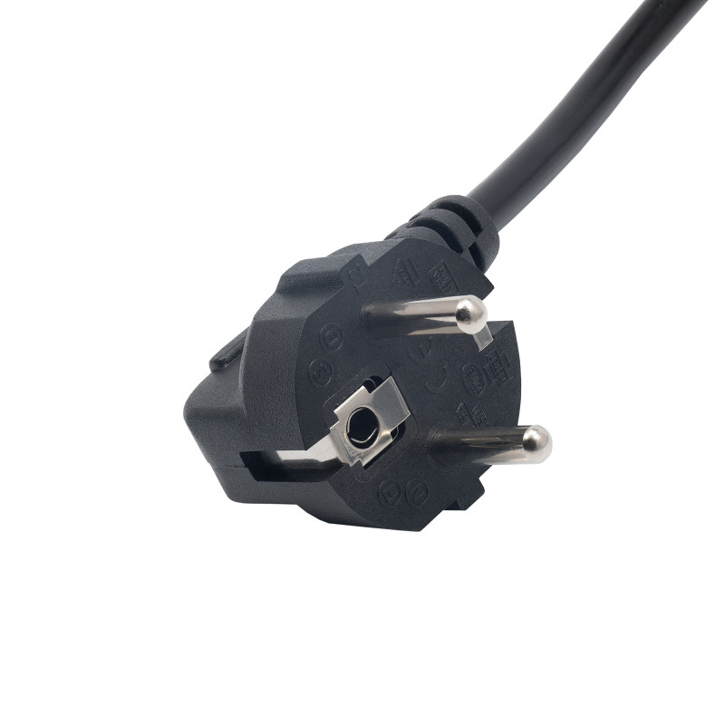Akyga AK-NB-08A nešiojamojo kompiuterio maitinimo kabelis CEE 7/7 – IEC C5, CCA 3x0,5 mm², 1 m, juodas