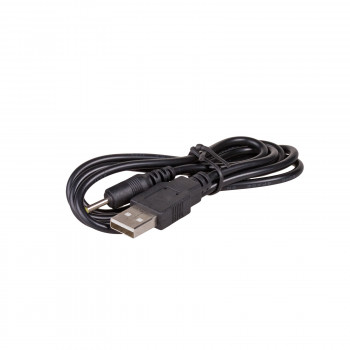 Akyga AK-DC-02 maitinimo kabelis USB-A kištukas – DC 2,5 x 0,7 mm kištukas, 0,8 m, juodas