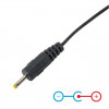 Akyga AK-DC-02 maitinimo kabelis USB-A kištukas – DC 2,5 x 0,7 mm kištukas, 0,8 m, juodas