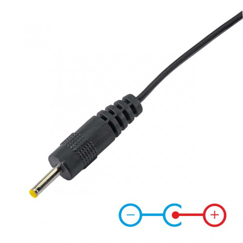 Akyga AK-DC-02 maitinimo kabelis USB-A kištukas – DC 2,5 x 0,7 mm kištukas, 0,8 m, juodas